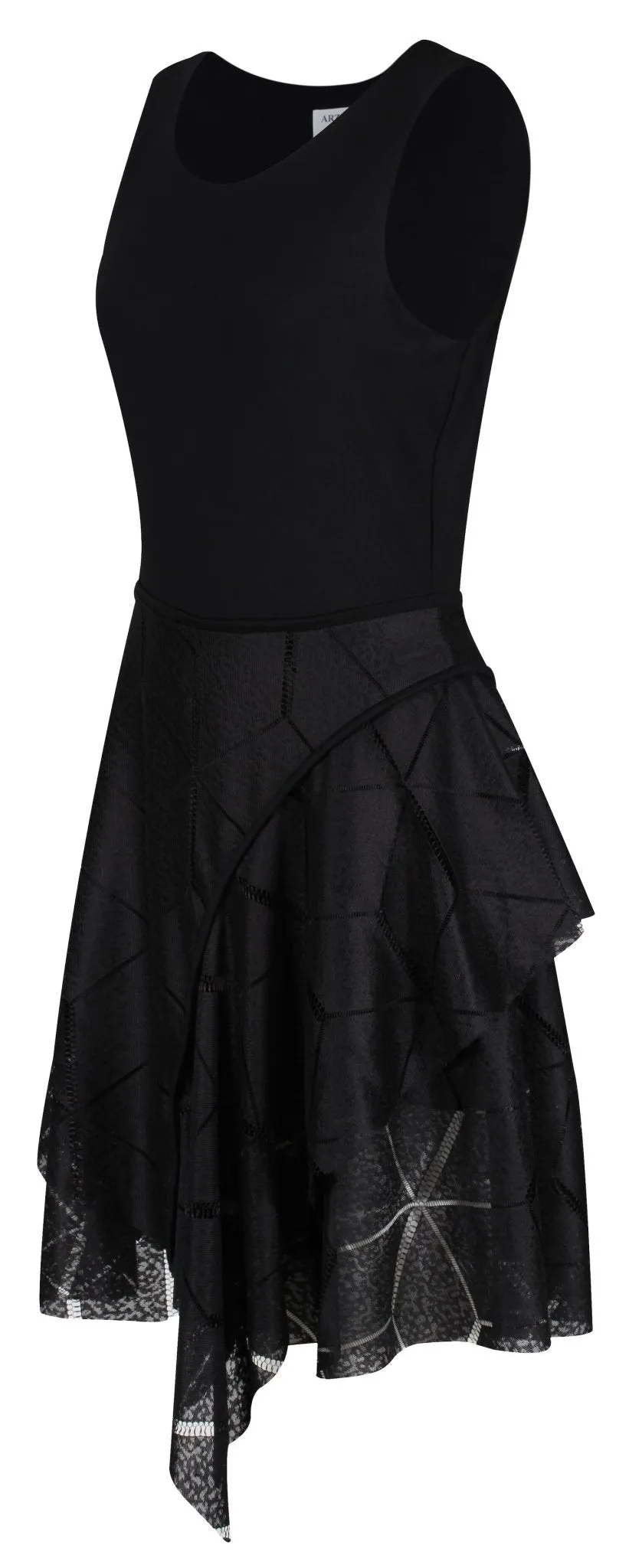 Sienna - Black Jersey-Lace Dress