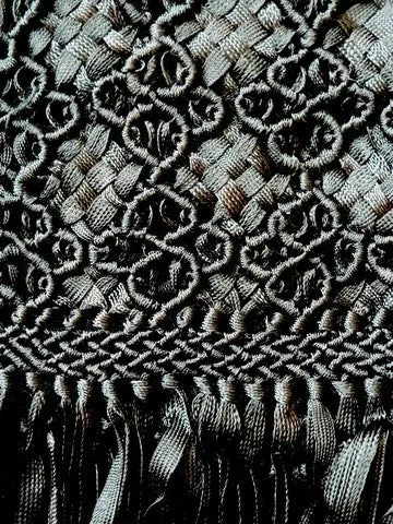 Silk Macrame Hand Knotted Scarf