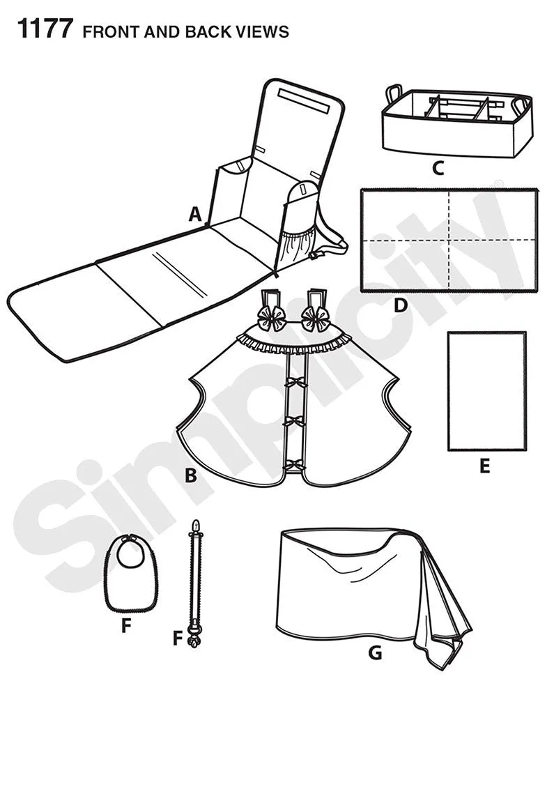 Simplicity Pattern S1177 Baby Accessories