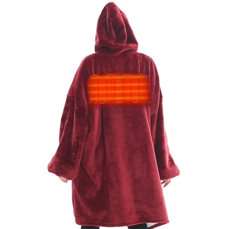 Snuggly™ Oversized Heated Hoodie Blanket