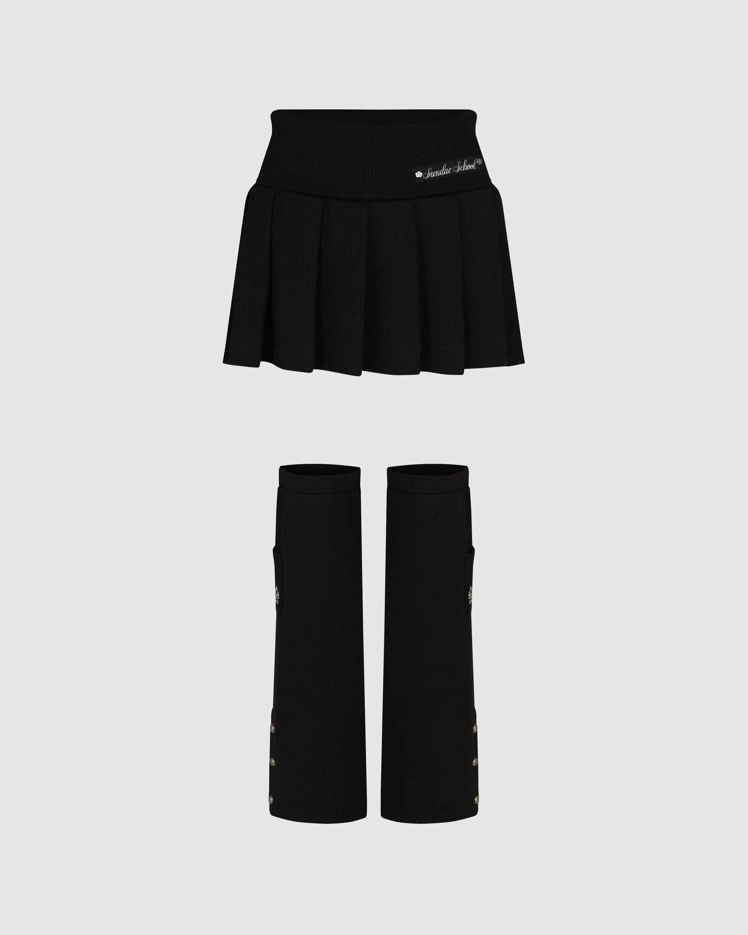 SOOT KNIT FOLD OVER SKIRT   LEGWARMER