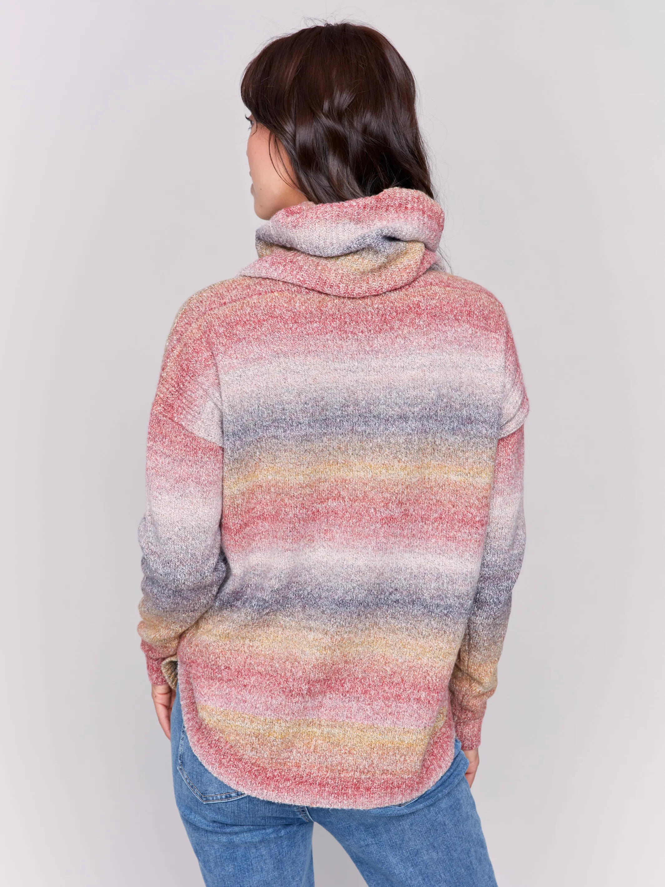 SPACEDYE STRIPE TOP   SCARF