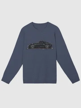 Sports-Car Knit Sweater Navy