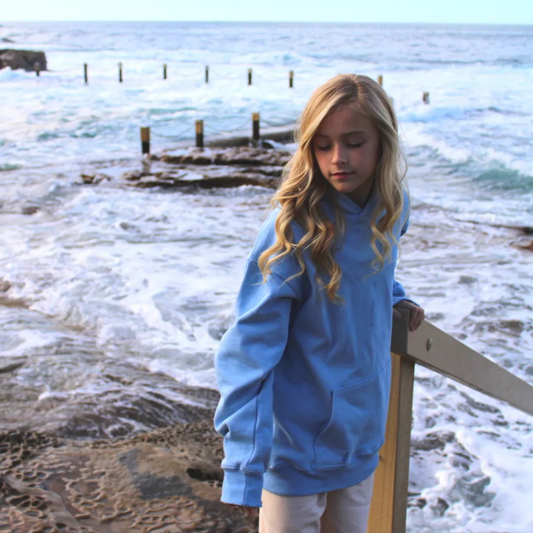 SYDNEY HOODIE IN SOFT CHAMBRAY BLUE