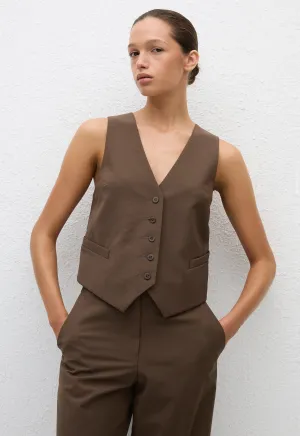 Tailored Waistcoat - Coffee