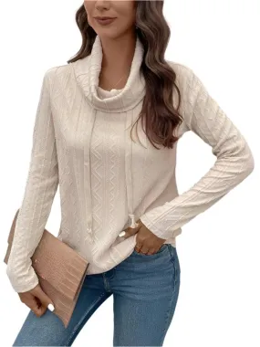 TEEK - Pile Collar Cracker Khaki Pullover Top