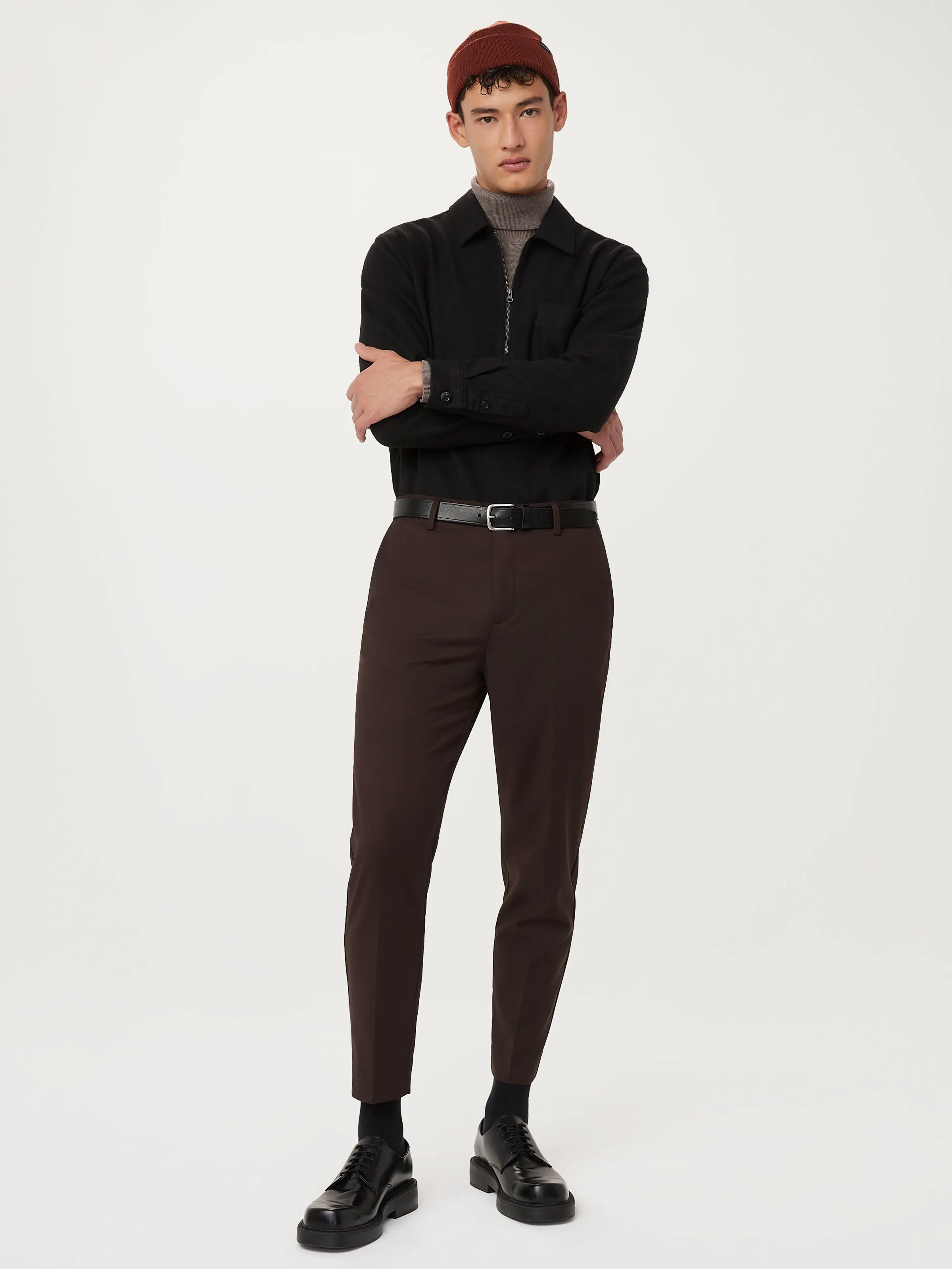 The Merino Wool Turtleneck  in Dark Taupe