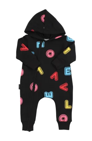 TINY TRIBE LOVE HOODED ROMPER