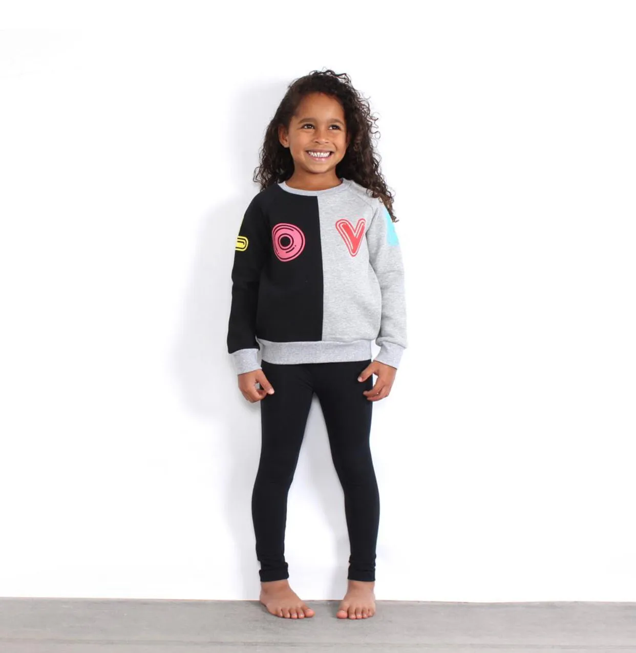 TINY TRIBE LOVE SEGMENT SWEAT TOP