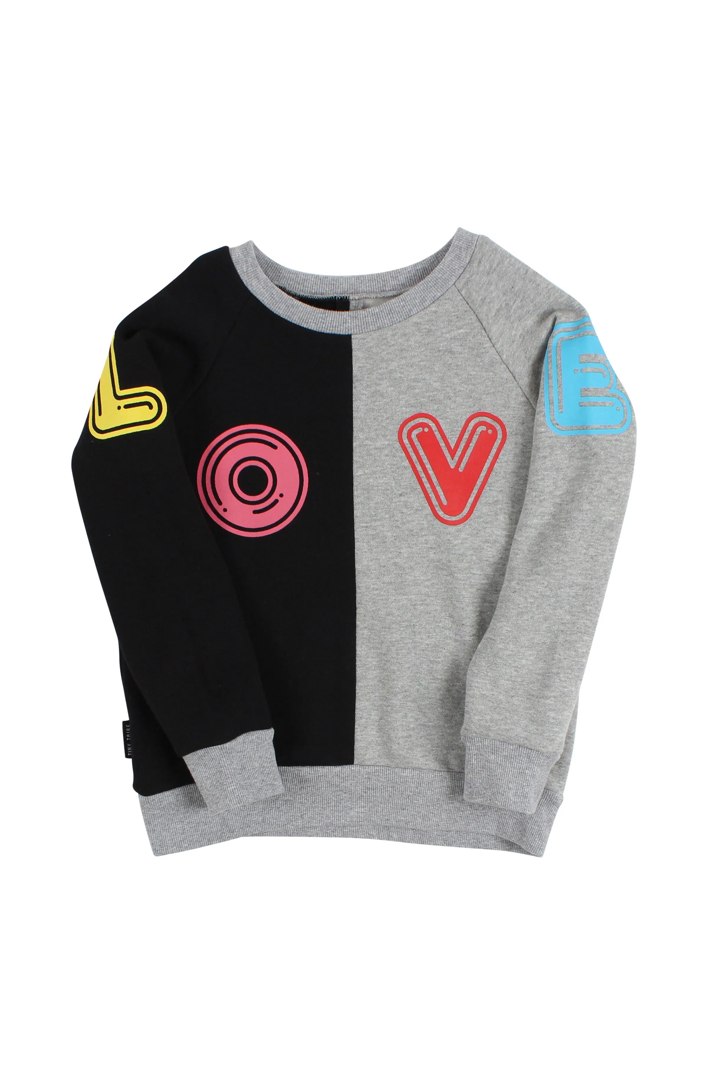 TINY TRIBE LOVE SEGMENT SWEAT TOP