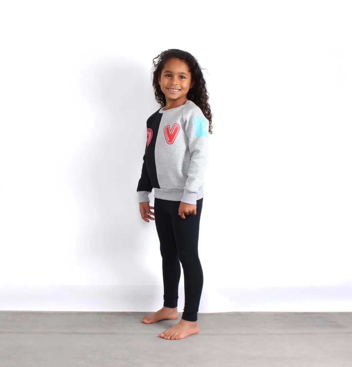 TINY TRIBE LOVE SEGMENT SWEAT TOP