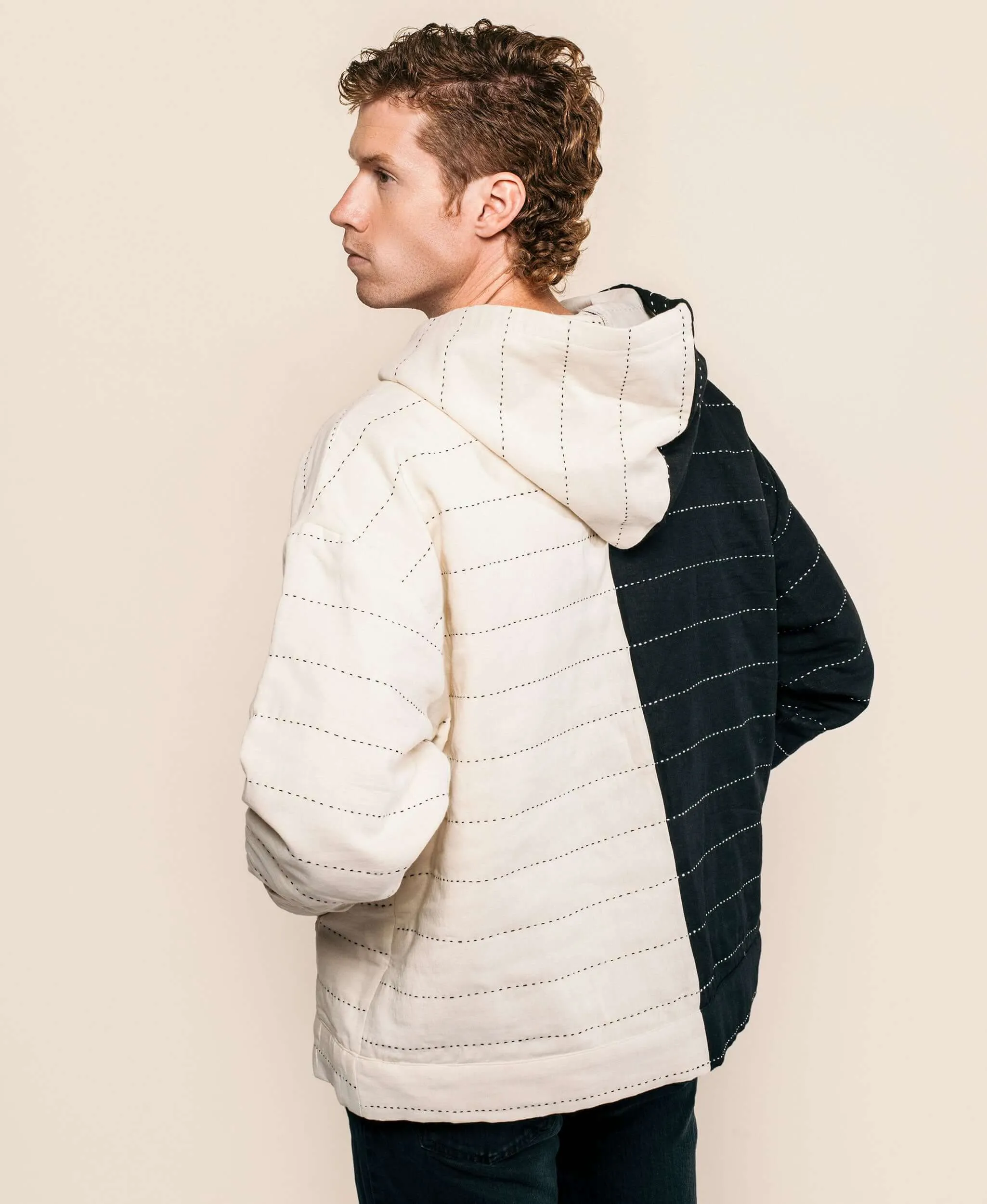 Two-Tone Quilted Hoodie