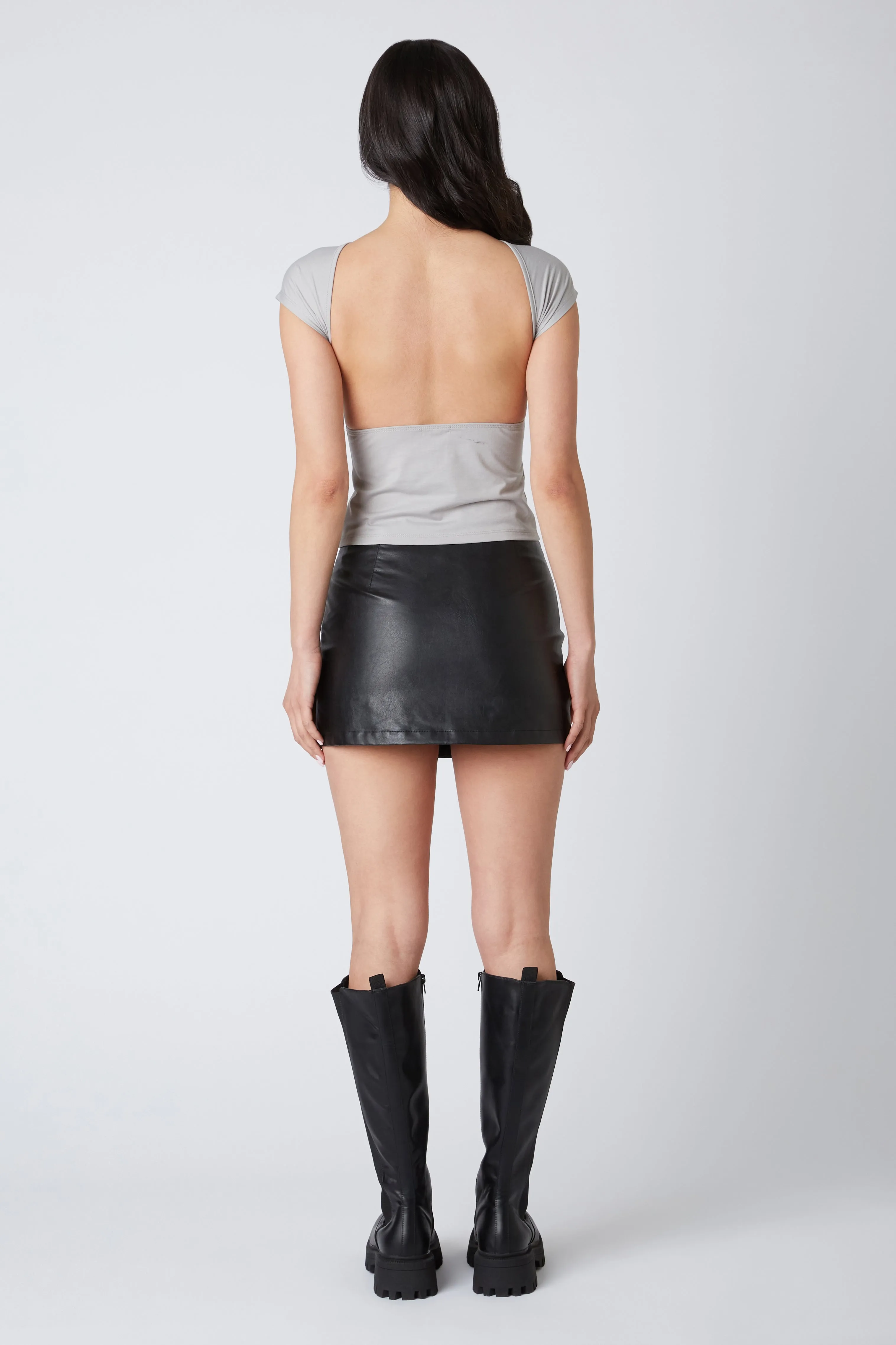 Vegan Leather Skort