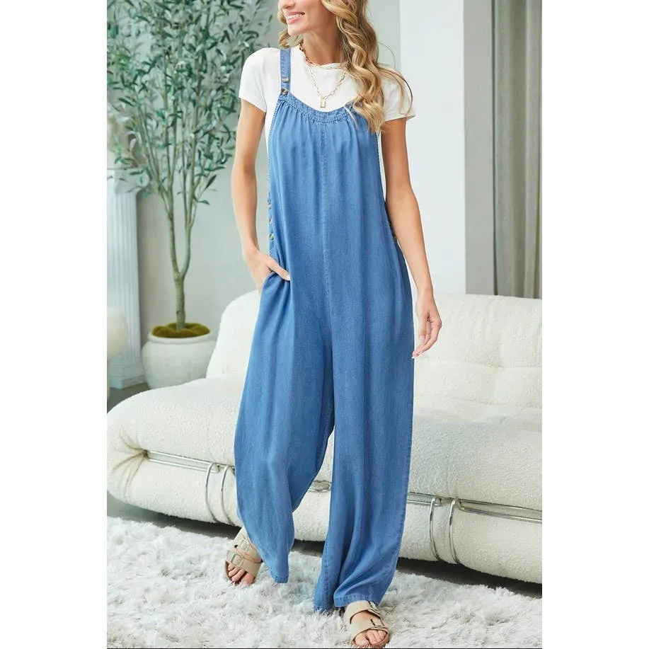 Washed Tencel Overalls