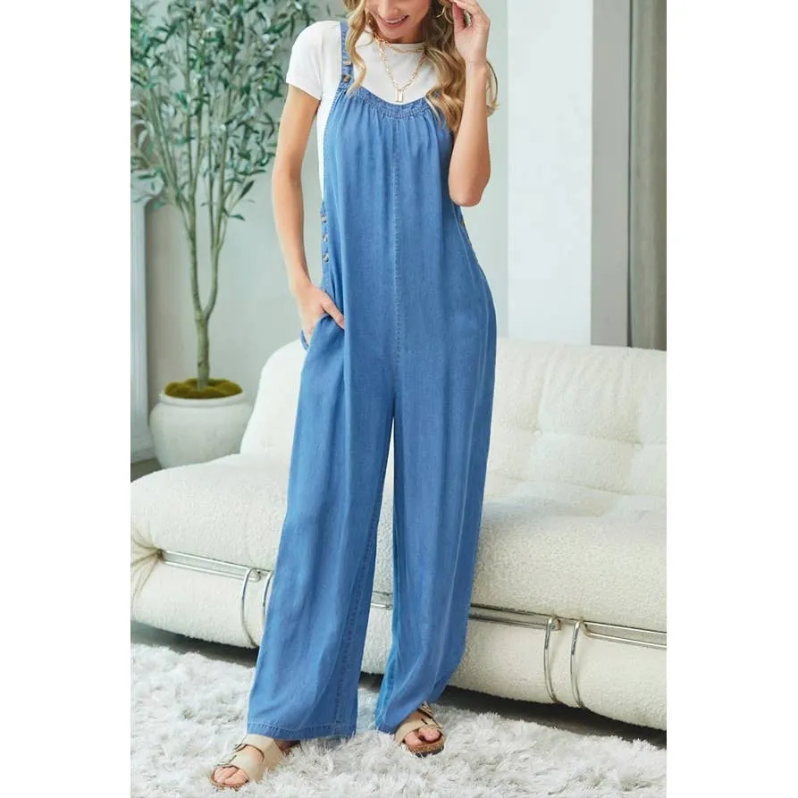 Washed Tencel Overalls