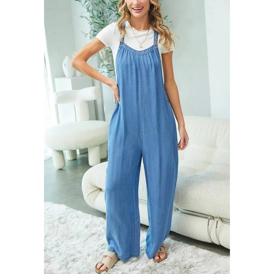 Washed Tencel Overalls