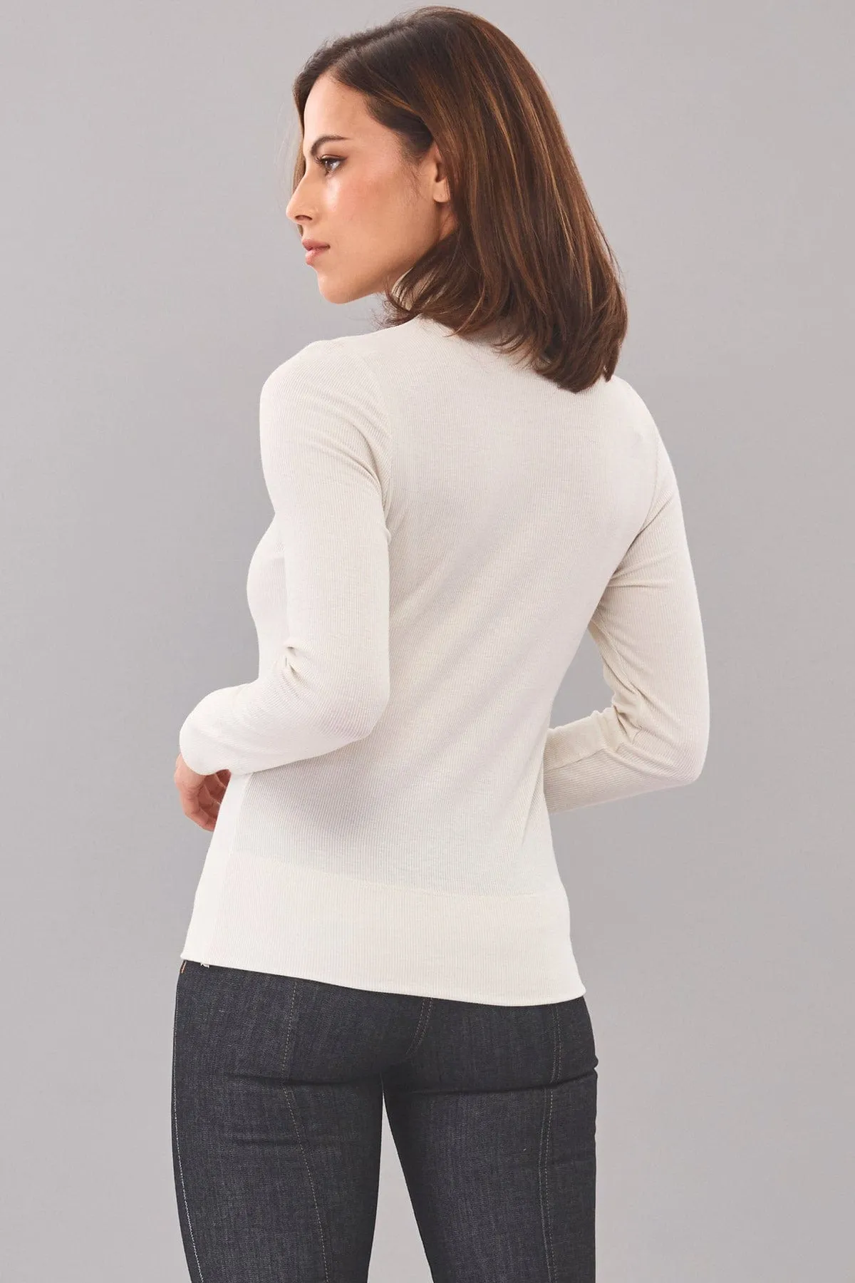 Wide Hem Rib Turtleneck