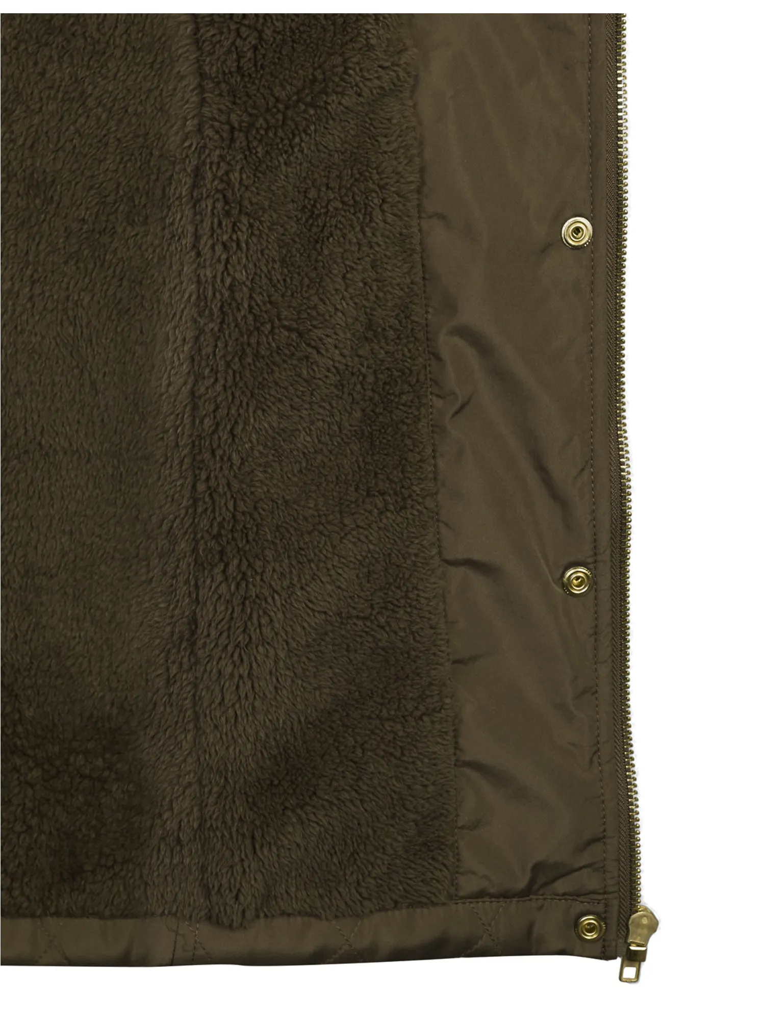 Womens Fur Lined Lightweight Zip Up Quilted Vest with Detachable Hood