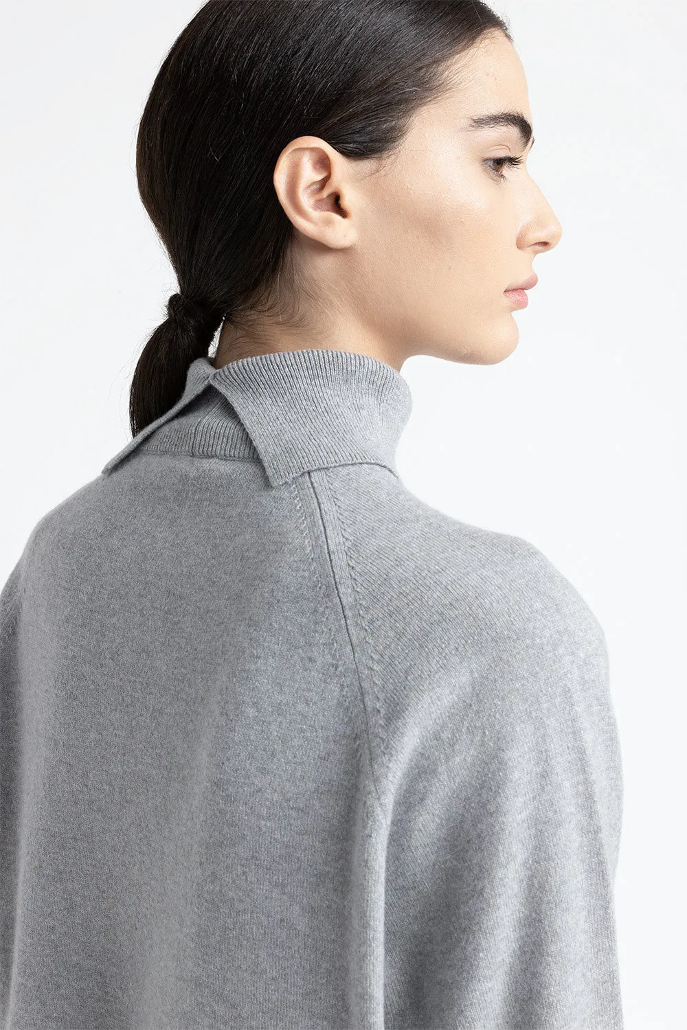 Wool, silk and cashmere turtleneck sweater