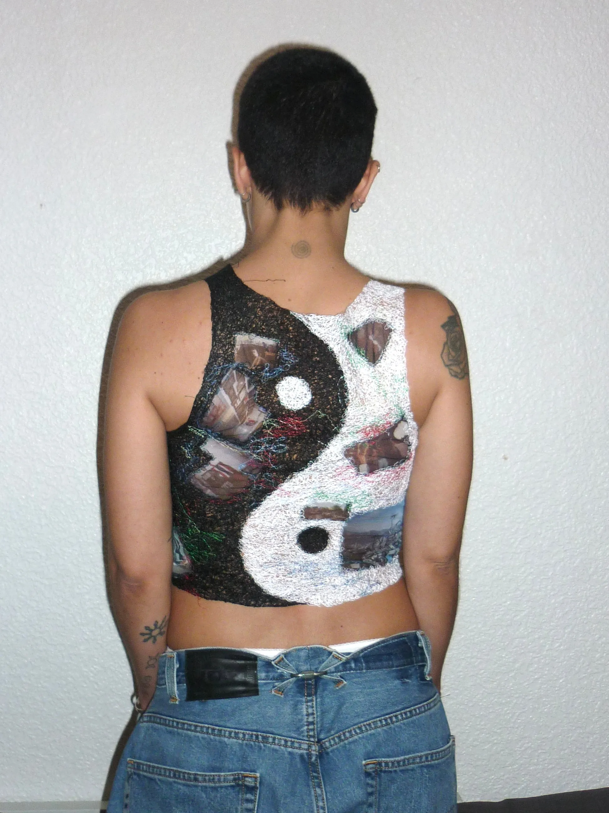 Yin and yang vest top