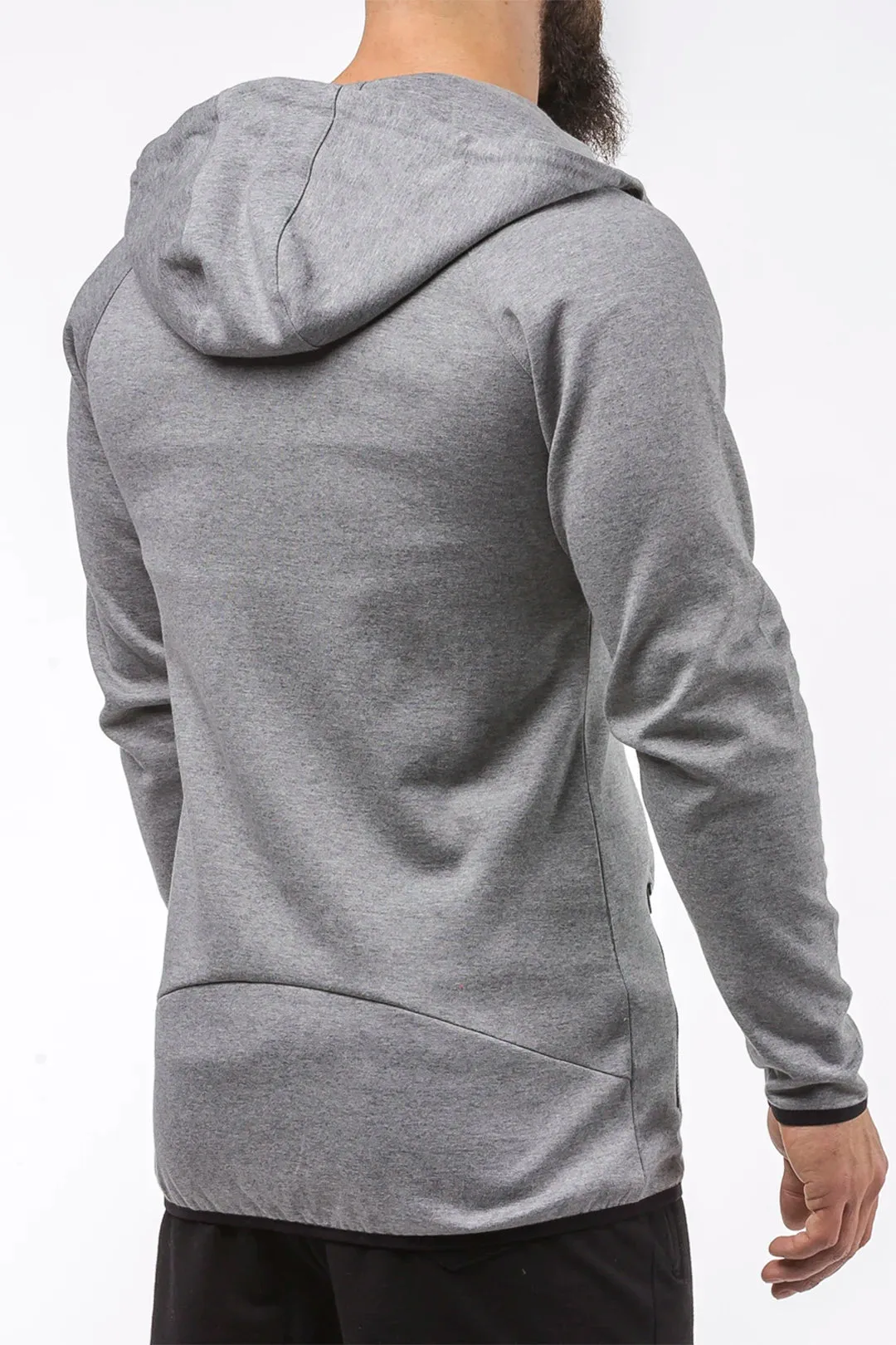 Zip Up Hoodie - Scoop Bottom