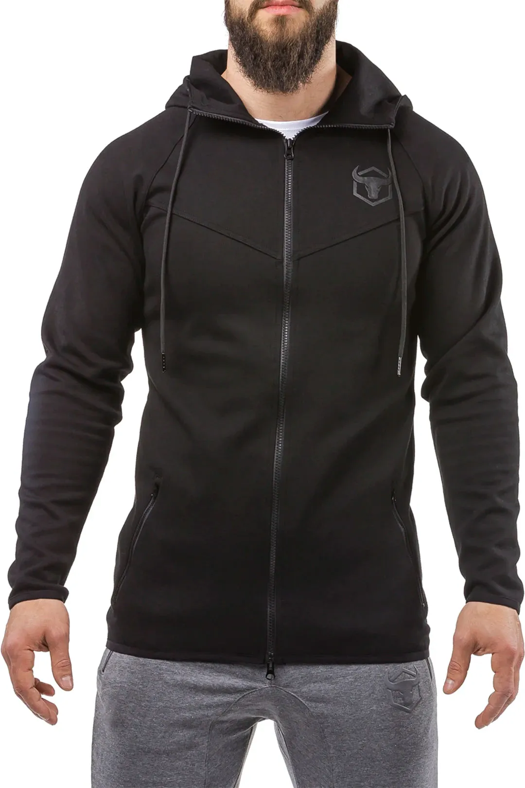 Zip Up Hoodie - Scoop Bottom