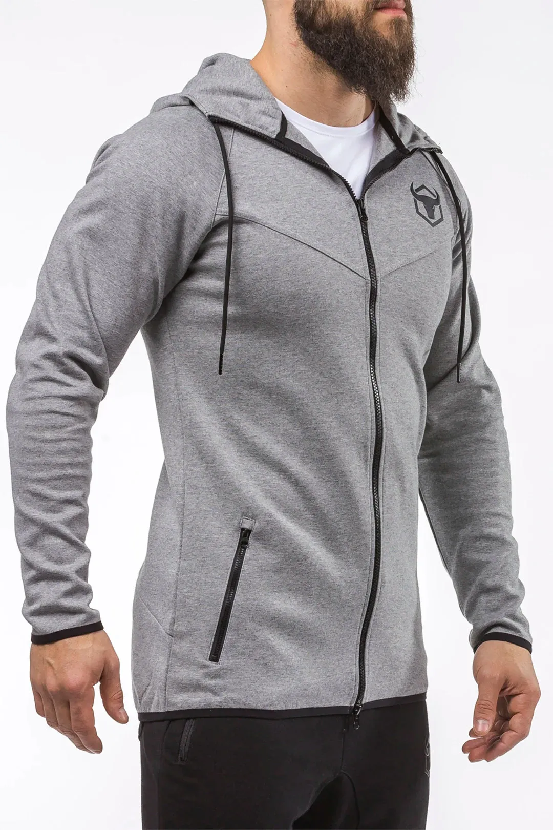 Zip Up Hoodie - Scoop Bottom