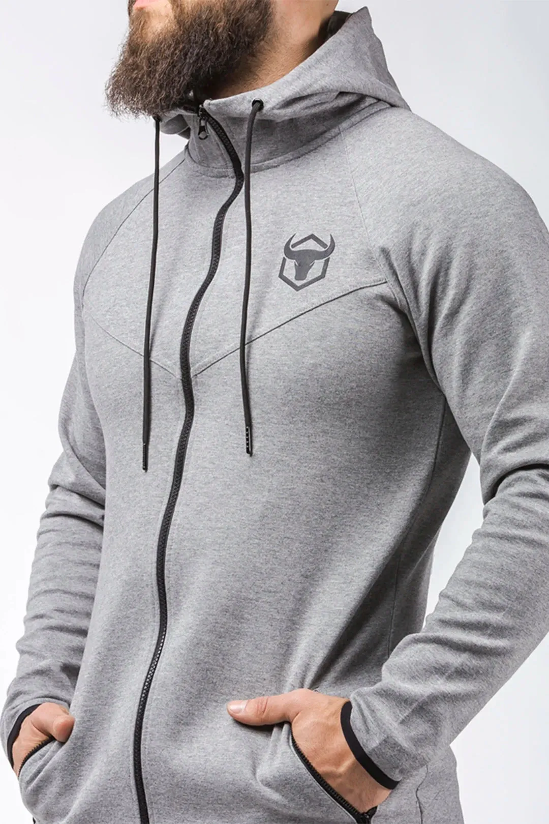 Zip Up Hoodie - Scoop Bottom